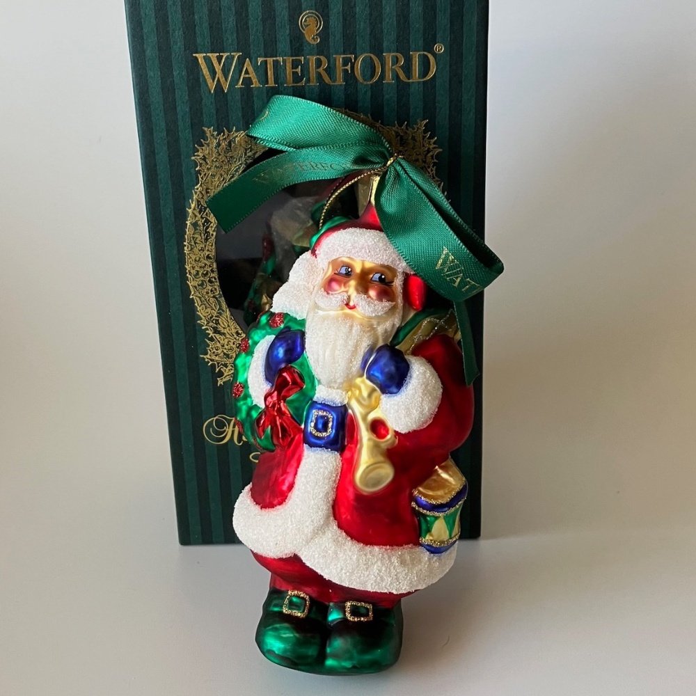 Vintage Waterford Holiday Heirloom Ornament:  Limited 1st Edition, Santa Series,
